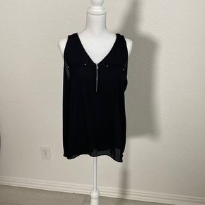 Black tank top blouse